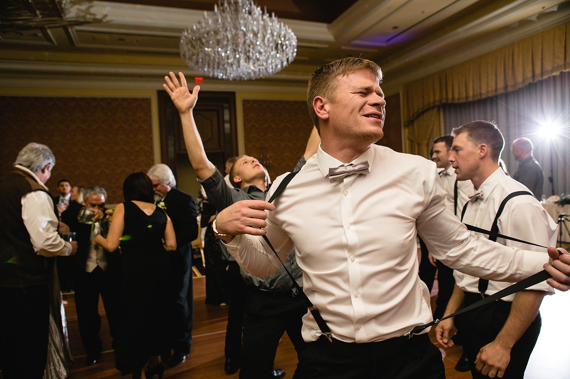 groomsmen dancing photo