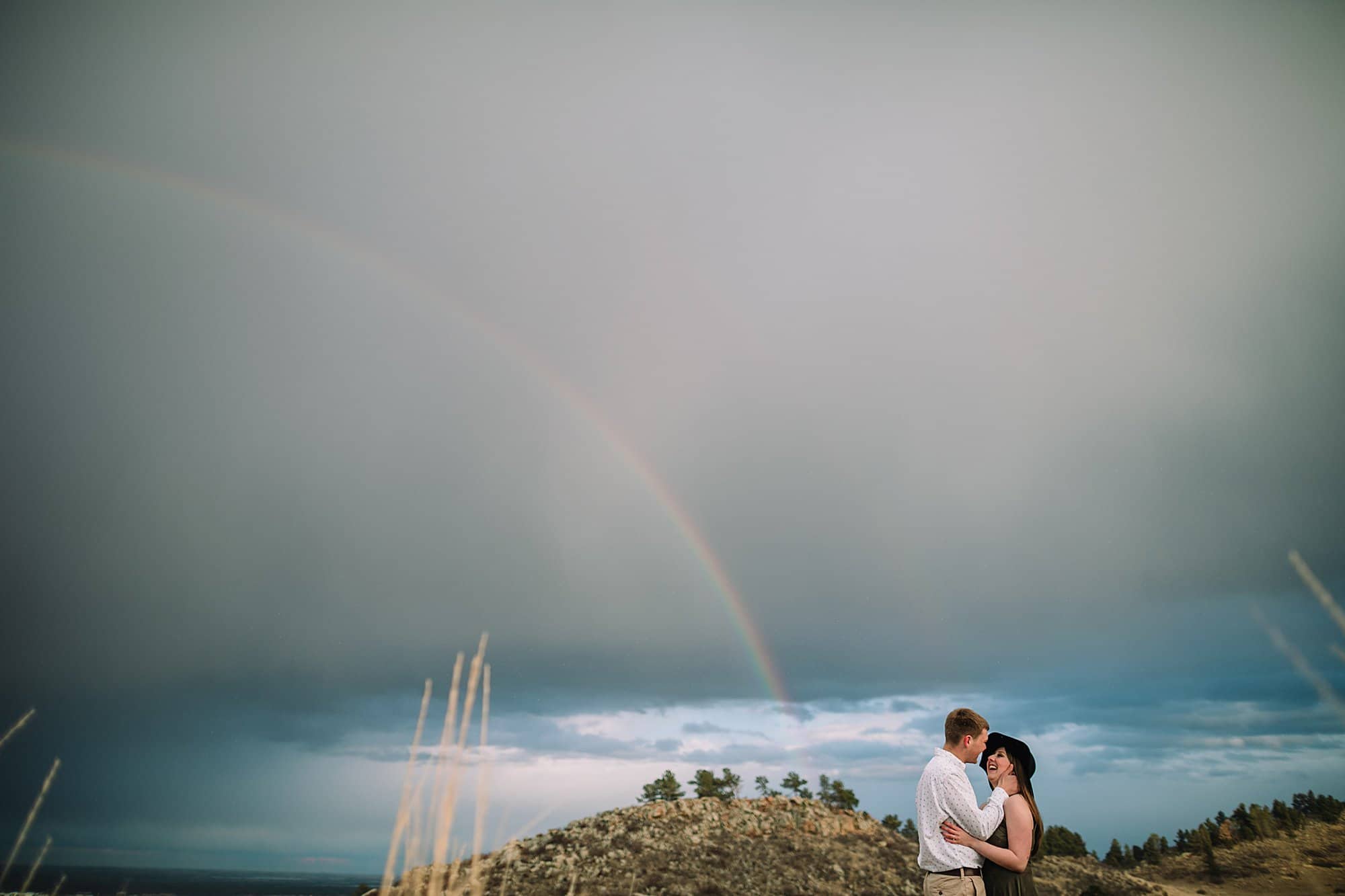 rainbow engagement photo, wyoming wedding photographer