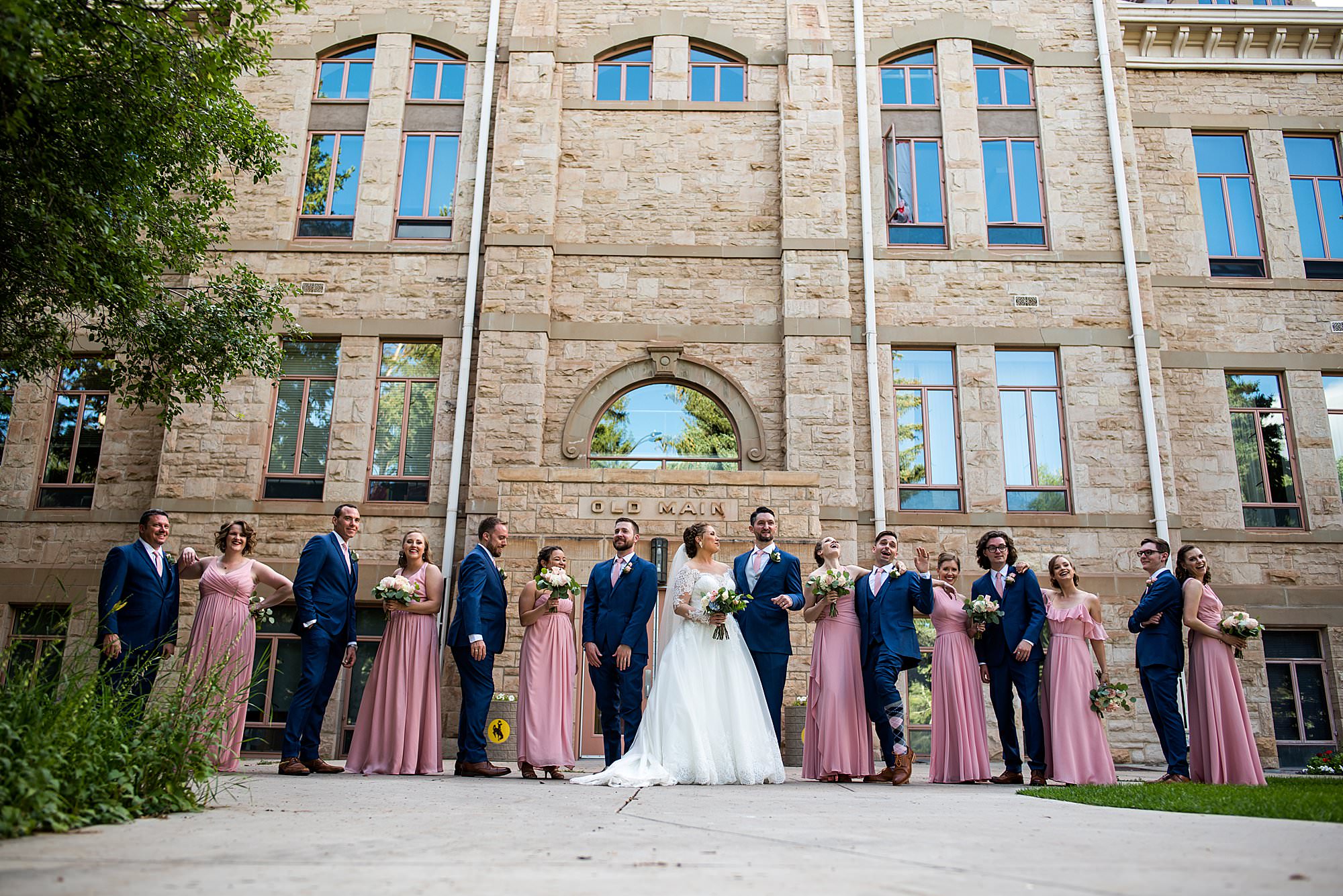 wedding photos UW campus Laramie