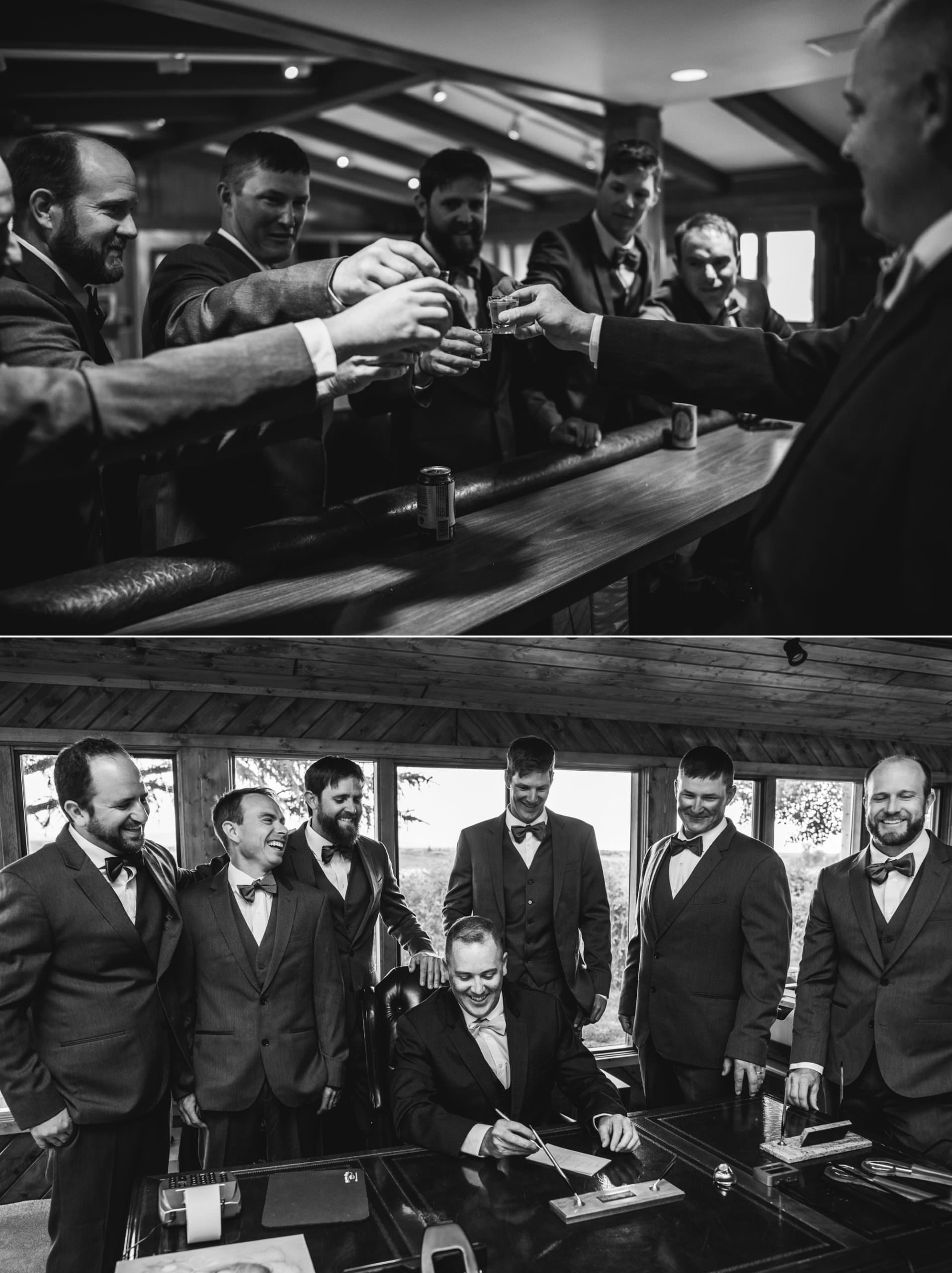 groomsmen getting ready