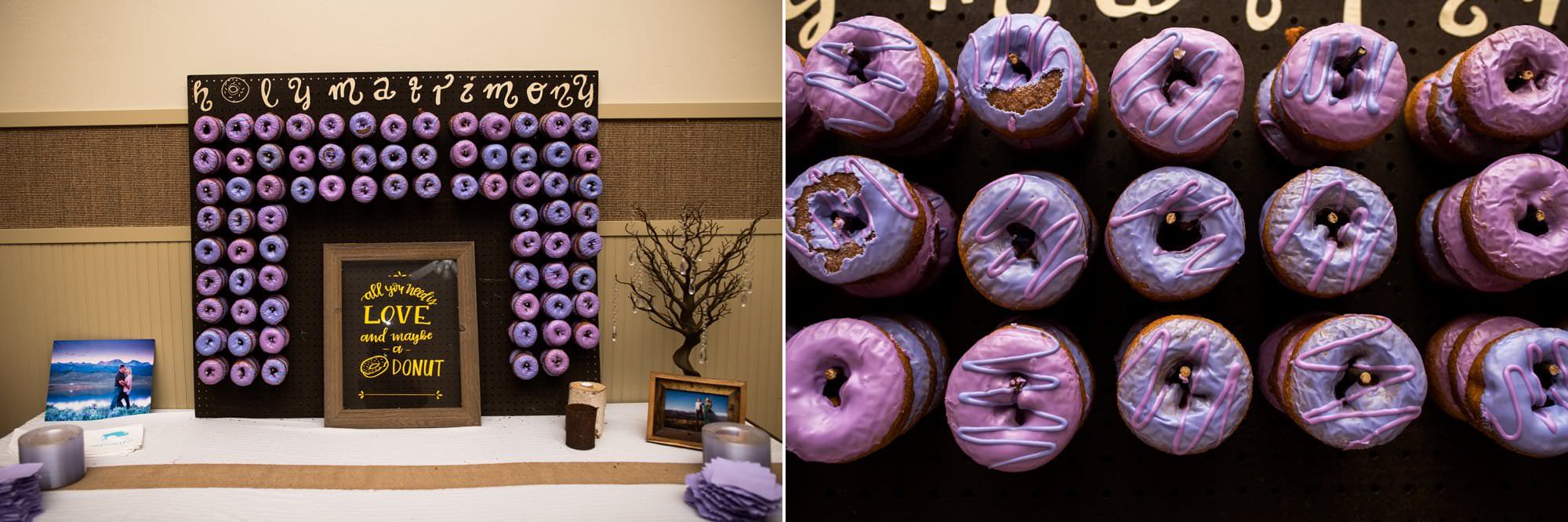 donut wall wedding reception