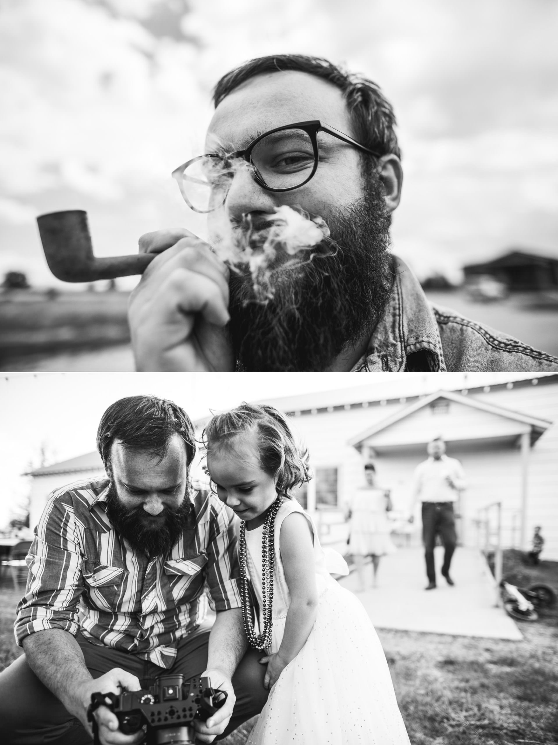 smoking pipe wedding videographer