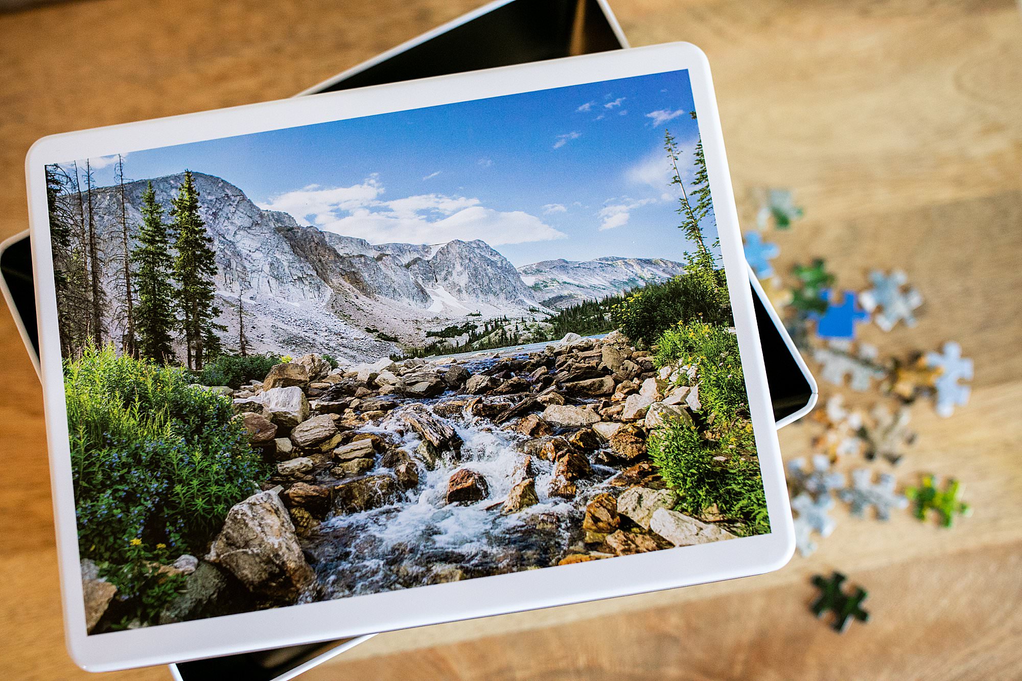 wyoming landscape as puzzle