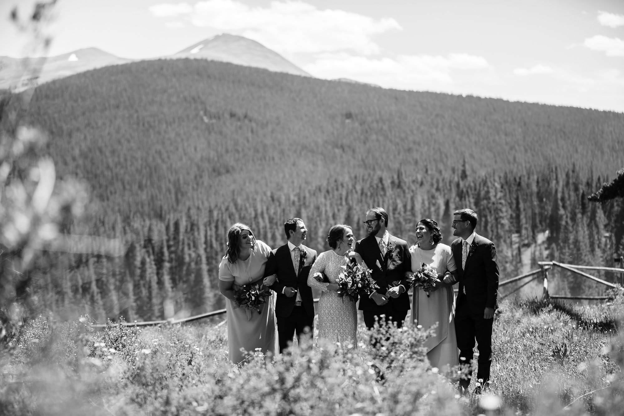 bridal party in breckenridge colorado