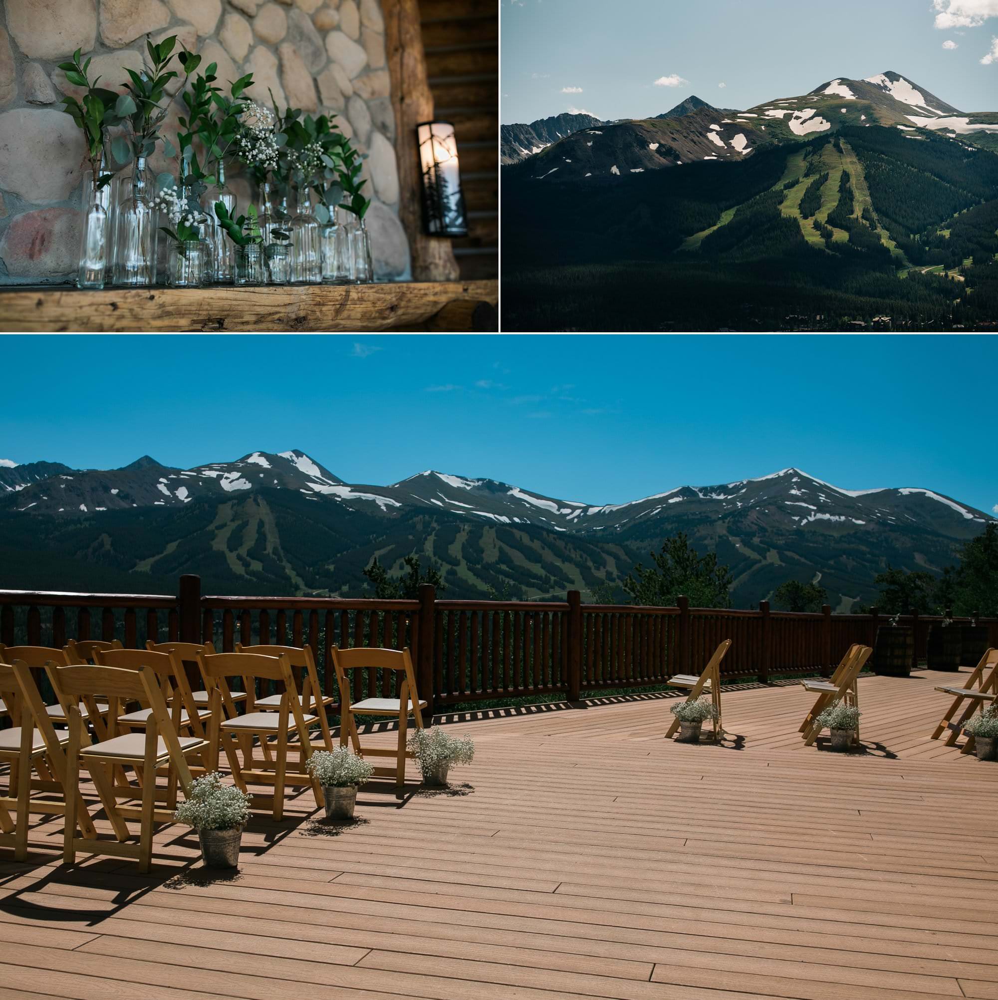 wedding on deck of the Lodge at Breckenridge