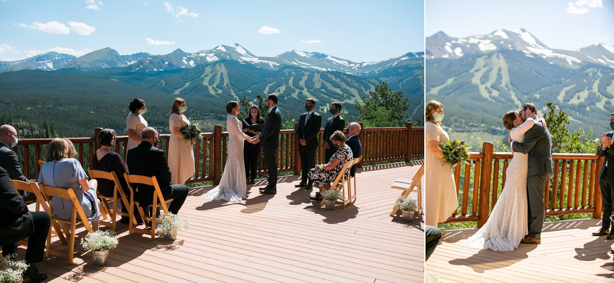 wedding on deck at the Lodge at Breckenridge