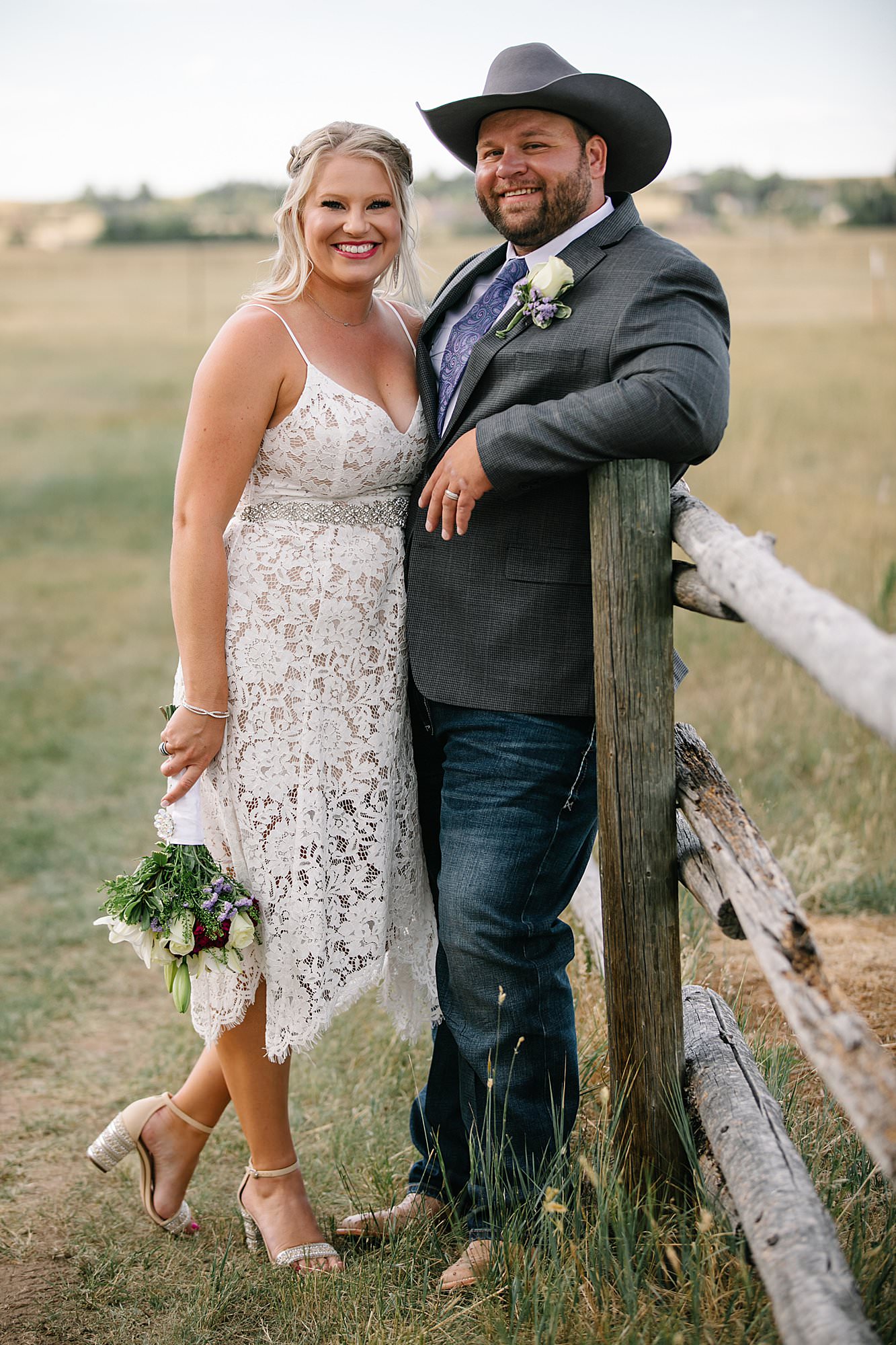 wyoming bride and groom