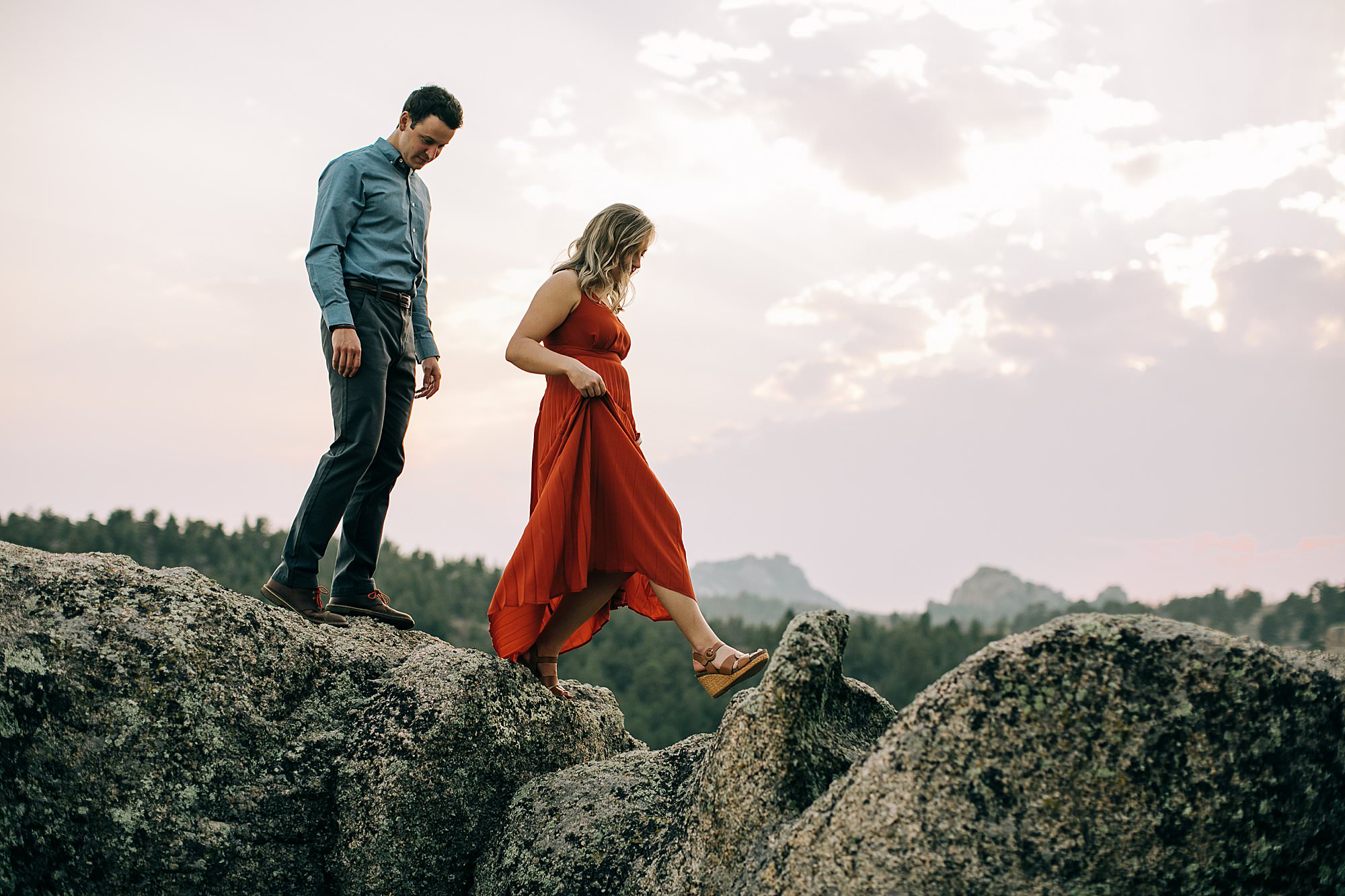 colorado engagement session in mountains