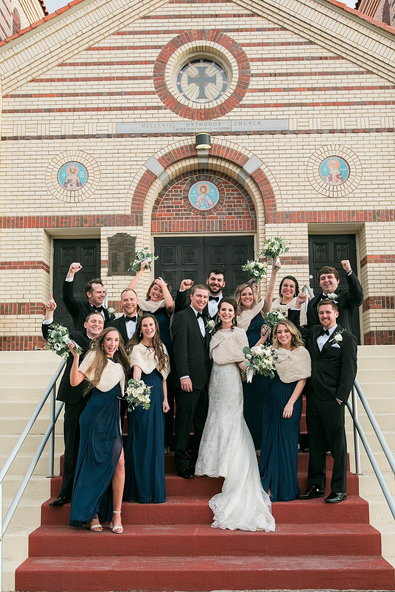 Bridal Party Photo at Cheyenne Greek Church